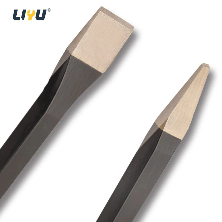 Chisel Concrete Tools Chromium Vanadium Steel Chisel Alloy Chisel Head Stonemason Chisel Flat Shovel 25*19*300mm factory