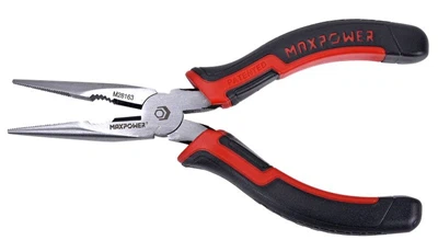 What precautions should be taken when using long nose pliers?