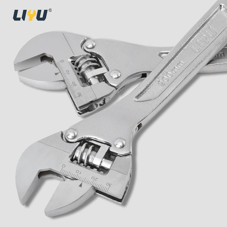 Ratchet Quick Adjustable Wrench Open Wrench Large Opening Multifunctional Adjustable Wrench 200mm suppliers